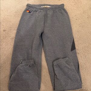 Aviator Nation Gray Joggers with Logo Accent